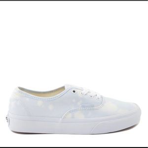 Unisex Vans Authentic Bleach Wash Skate Shoe - Blue white beach vibes - sneaker